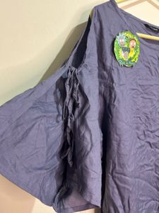 Elegant Blue Tunic Top