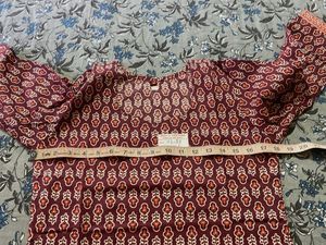 Vintage Print Tunic Top