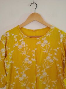 Yellow Embroidery Kurta (Women)