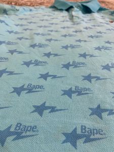 Bathing Ape Bape sta  Blue Graphic Print Polo Shir