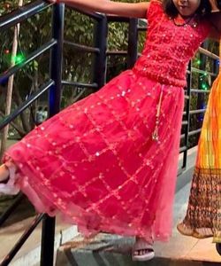 Pink Heavy Lehenga For Girls Upto 6 8 Year Old