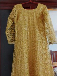 Royal Look Golden Colour Gown.
