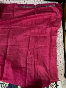 Black and Pink Saree With blouse❤️❤️