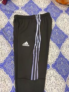 Adidas track pant half striped