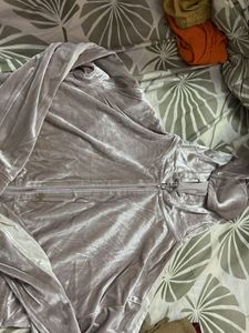 Velvet Zip-Up Jacket