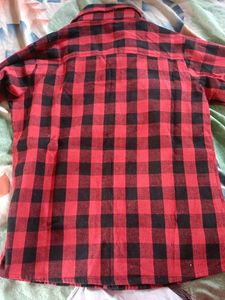 Pure Cotton Check Shirt For Women, Proper Size -S