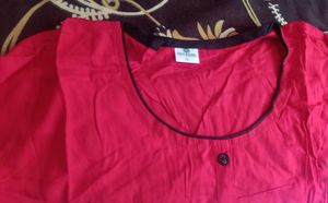 Red Floral Kurta