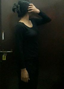 Basic Black Long Sleeve Top