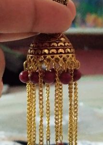 Red ♥️ Golden Colour Earrings