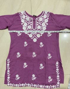 👗 Beautiful Purple Embroidered Kurti 👗