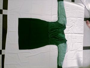 Elegant Glitter Long Sleeve V Neck Bodycon Mini Co