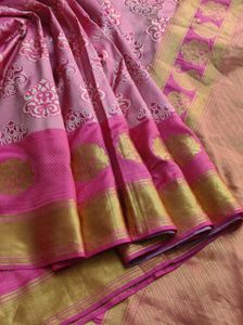 Pastel Pink silk .Saree