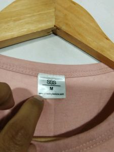SSS Peach Knot-Front Top