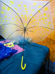 Yellow Polka Dot Umbrella New With Tag
