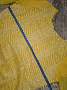 Yellow Embroidered Kurti