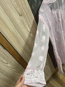 Pink authentic Chikankari Kurta