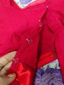 Red Readymade Saree Blouse