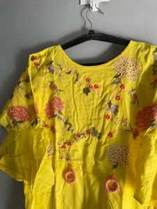 Yellow Embroidered Dress
