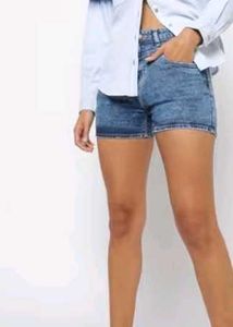 Frayed Denim Shorts