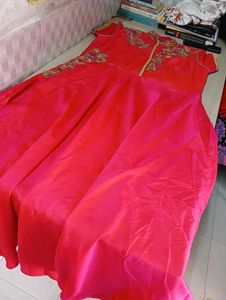 Pink Embellished Indian Dress