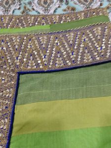 Green Embellished Saree