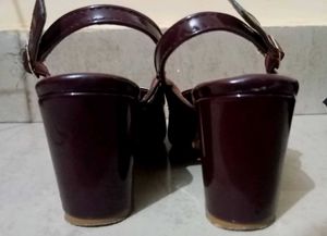 Elegant Burgundy Slingback Heels