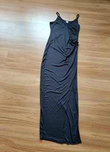 Side Slit Black Dress ❤️