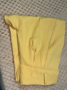 Yellow High-Waisted Trousers