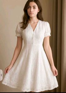White Short Sleeve Dress