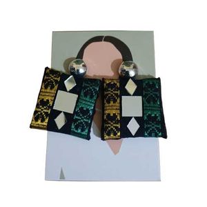 Fabric Mirror Earrings