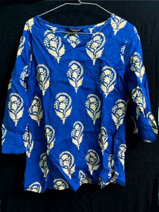 Blue Printed Top