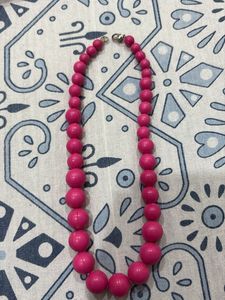 Pink Beaded Statement Necklace