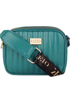 KLEIO olive Green PU Structured Slingbag