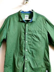 men&#39;s classiz formal green shirt