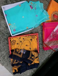 Set 2 Trading Quality Sarees &amp; 1 Blouse