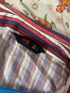 Striped Cropped Shirt