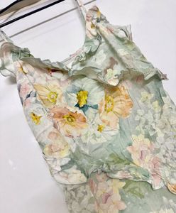 H&amp;M Flounce Trimmed Crepe Dress