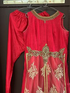 Red Floor Length Gown
