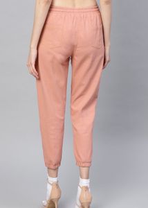 Sassafras Women Peach Coloured Joggers