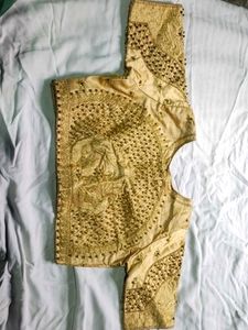 Elegant Gold Embroidered Blouse