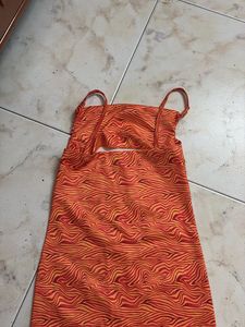 Orange Patterned Dress