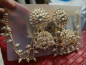 Pearl Bahubali Earrings For Women