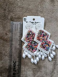 Colorful Beaded Statement Earrings