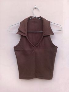 Brown ribbed top (UNUSED)