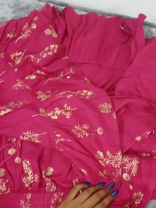 Pink &amp; Gold Ethnic Skirt