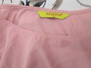 Pink Ruffle Sleeve Top
