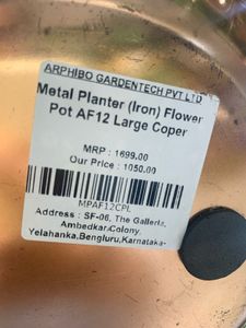 Metal Planter Copper Color