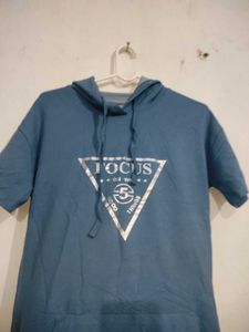 Blue Hoodie Dress
