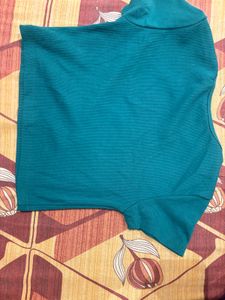 Emerald Green Ribbed Tee - Divided