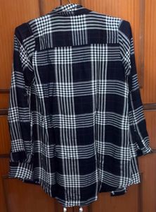 checked high low womens flannel